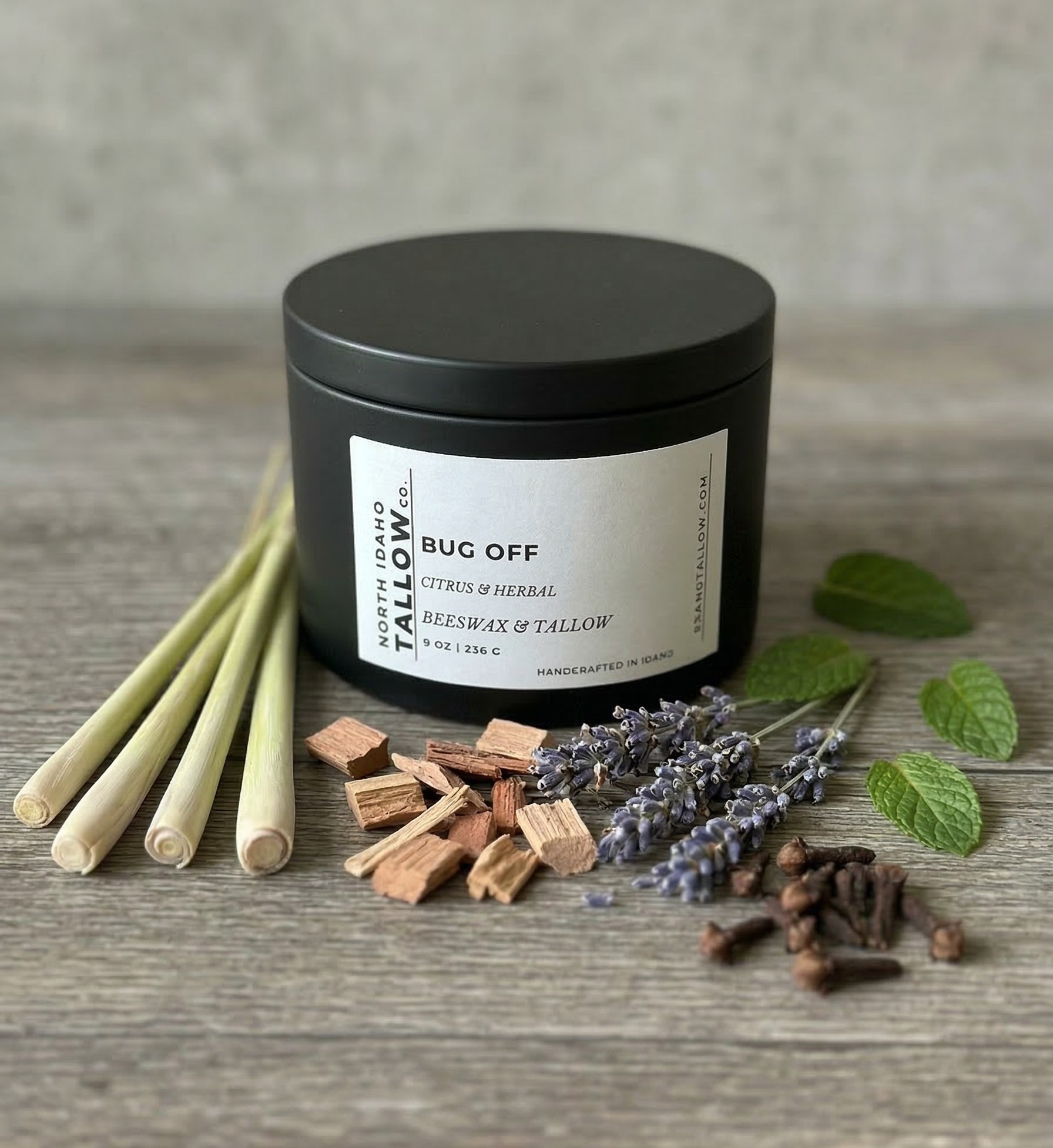 Bug Off Tallow Beeswax Candle